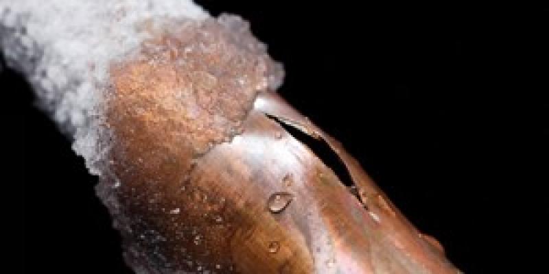 Pipe frozen by extreme cold
