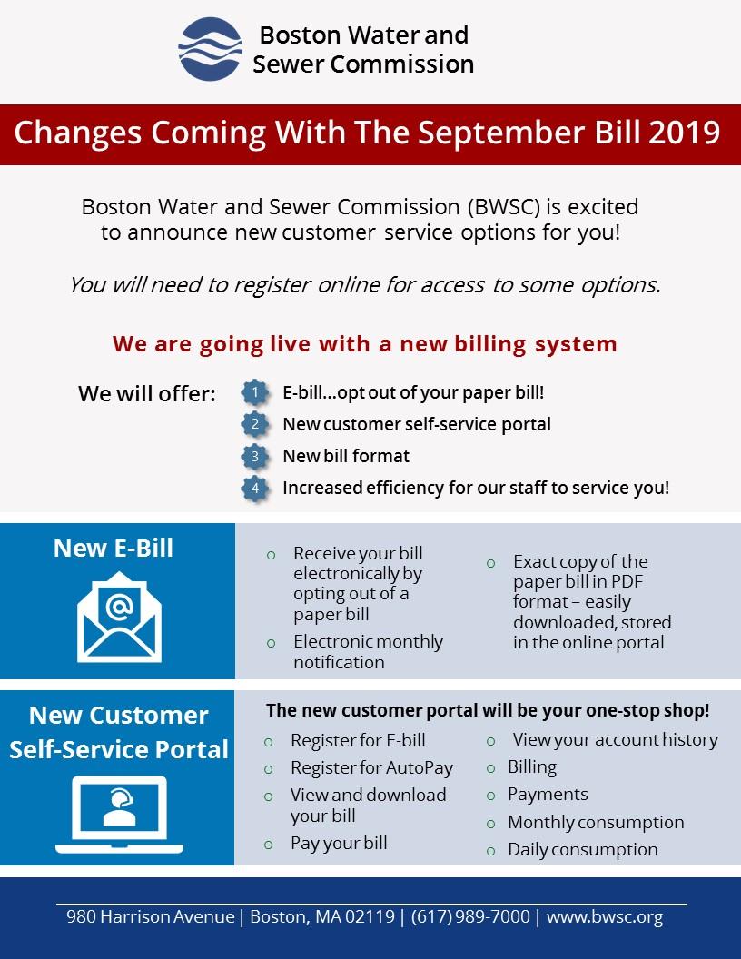 Page one of the flyer announcing our new billing system Go Live date and the new functionality that will be available.