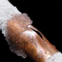 Pipe frozen by extreme cold